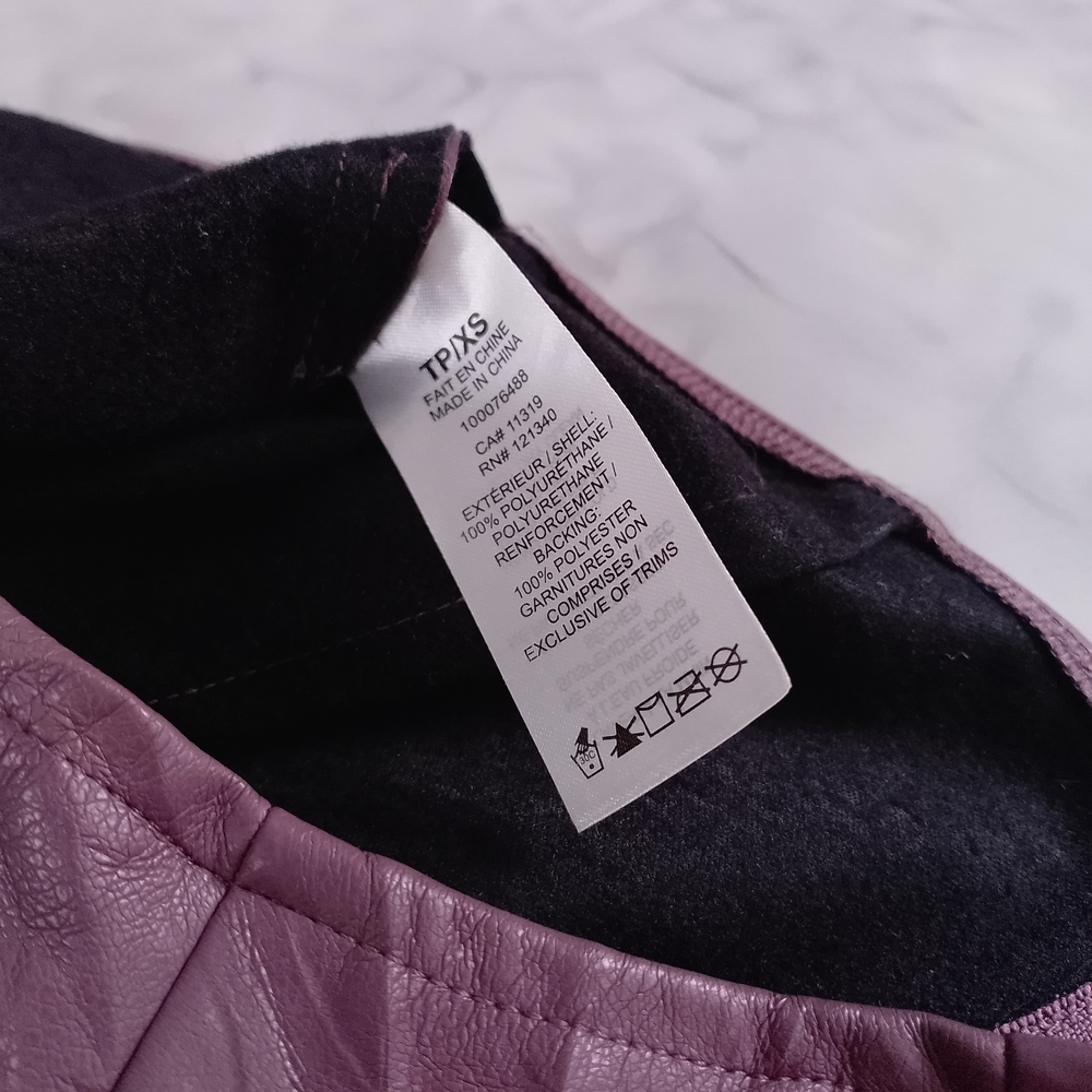 GARAGE Faux Leather Purple Crop Top - Picture 6 of 6